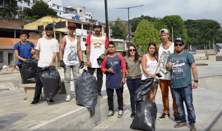 Le quieren cambiar la 'cara' al Skate Plaza: Fundación Adrenalina lideró jornada de limpieza