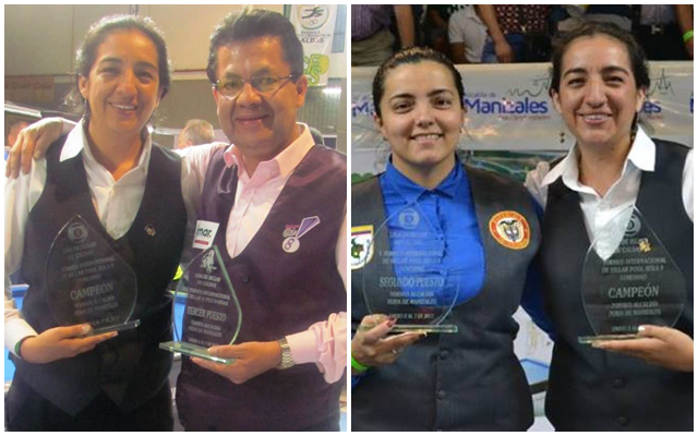 Yuli Siempira, del Tolima, se impuso en Torneo de Billar de la Feria de Manizales