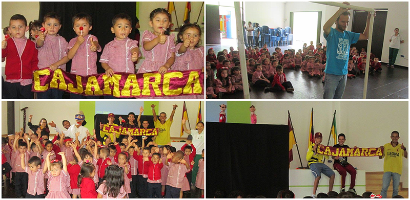 Hinchas del DEPORTES TOLIMA le llevaron diversión a niños de Cajamarca
