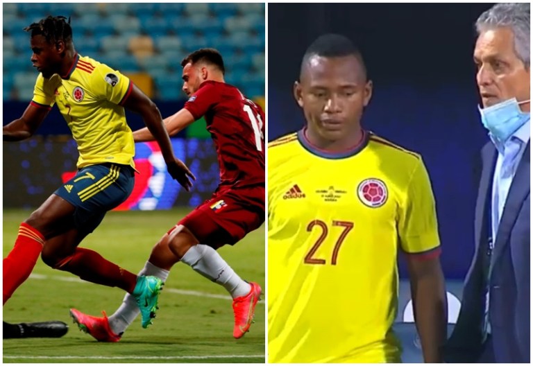 Con el debut de Jaminton Campaz, del DEPORTES TOLIMA, Colombia dividió honores ante la aguerrida Venezuela