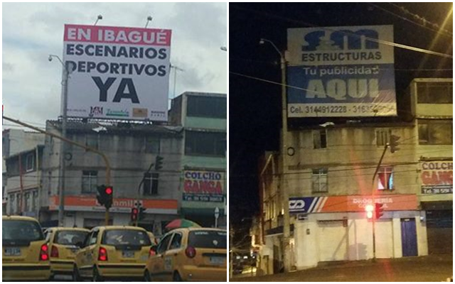 Polémica en Ibagué por el desmonte de la valla que exigía 'Escenarios Deportivos Ya'