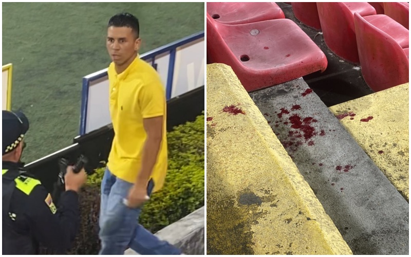 Bochornoso: hincha del Deportivo Cali se 'coló' entre los fanáticos del DEPORTES TOLIMA en el Murillo Toro y protagonizó agresión con puñal