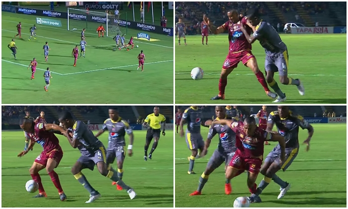 ¡Hinestroza, desastroso! Dejó de pitarle un penal claro al DEPORTES TOLIMA frente al DIM