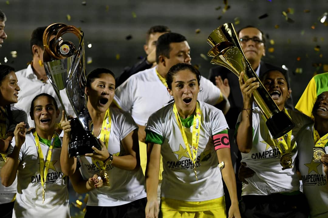 Gavy Santos y Maritza López, tolimenses campeonas con Atlético Huila de la Liga Femenina 2018