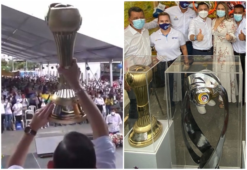 ¿Manoseo a la copa? Críticas al alcalde de Ibagué por usar trofeo de campeón del DEPORTES TOLIMA en rendición de cuentas