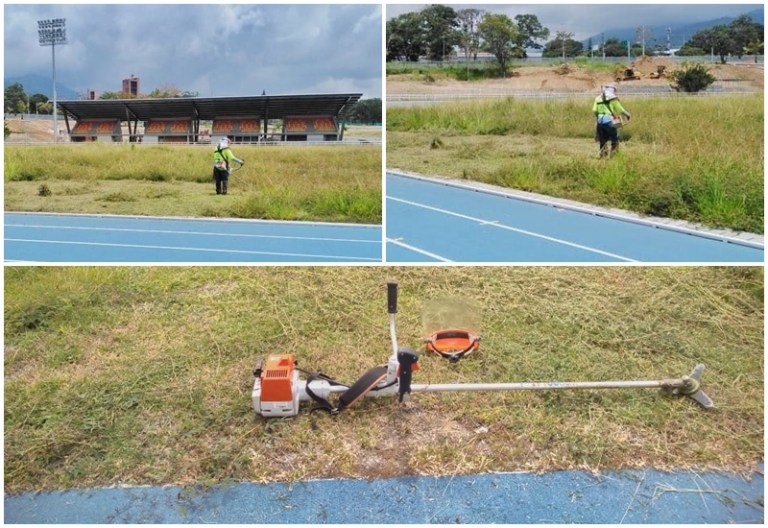 ¡Reaccionaron! Tras polémica en redes, empezó la poda de zonas verdes del Parque Deportivo de Ibagué