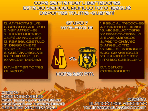 Copa Santander Libertadores 2011: Deportes Tolima - Guaraní en detalle