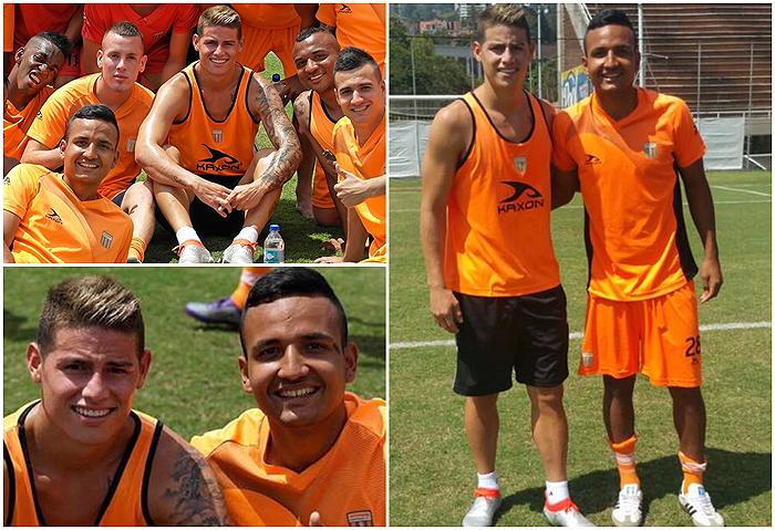 Iván Rojas: Frente a frente con el ídolo, James Rodríguez, quien visitó al Envigado F.C.