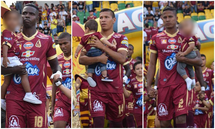 Insólito: DEPORTES TOLIMA, multado porque jugadores salieron con sus hijos en brazos ante Nacional