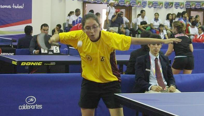 La tolimense 'Mafe' Perdomo representa a Colombia en torneo de Tenis de Mesa en Chile