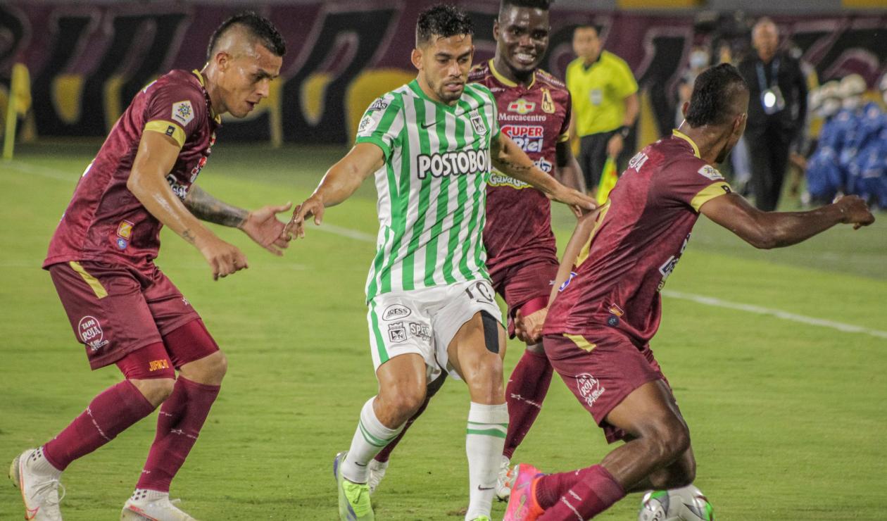 El campeón expone su 'paternidad': Estos son los números de los duelos entre DEPORTES TOLIMA y Atlético Nacional