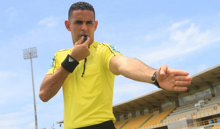 Ortega, el árbitro del partido entre Boyacá Chicó y DEPORTES TOLIMA en Tunja