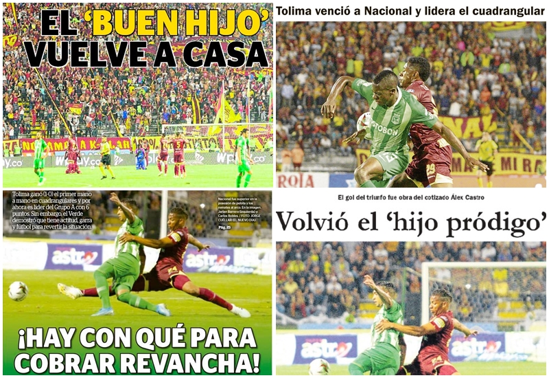 ¡Imperdible! Las portadas de la prensa tras la victoria del DEPORTES TOLIMA frente al Nacional