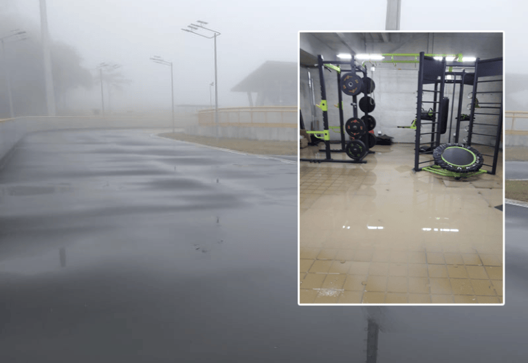 Fuertes lluvias en Ibagué ocasionaron inundación de los camerinos del Patinódromo