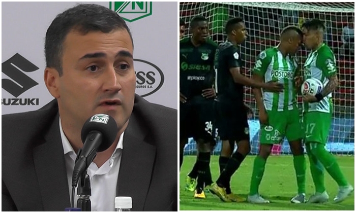 ¡No aguantó el bochorno! Presidente de Nacional habló claro sobre el incidente de Dayro Moreno y Jeison Lucumí