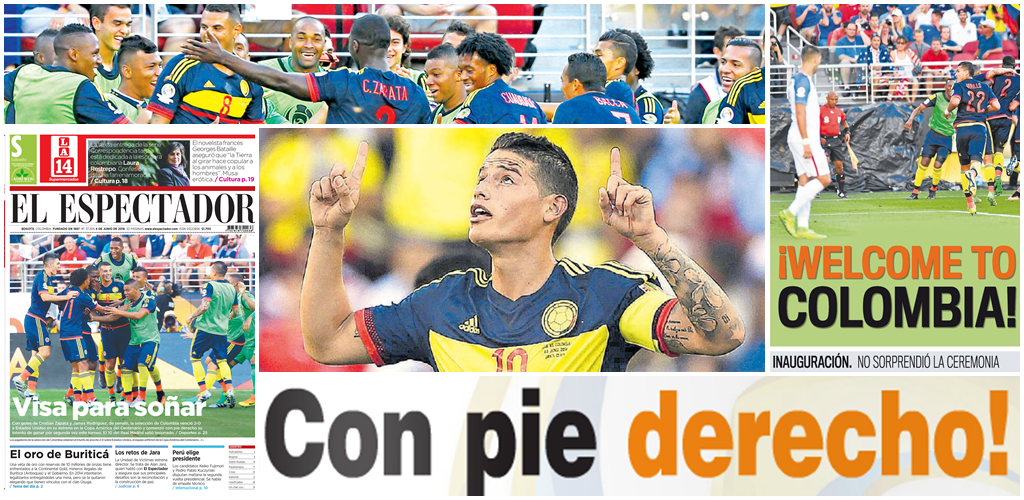 Así registró la prensa la victoria de la Selección Colombia 2-0 ante Estados Unidos, en el debut en Copa América