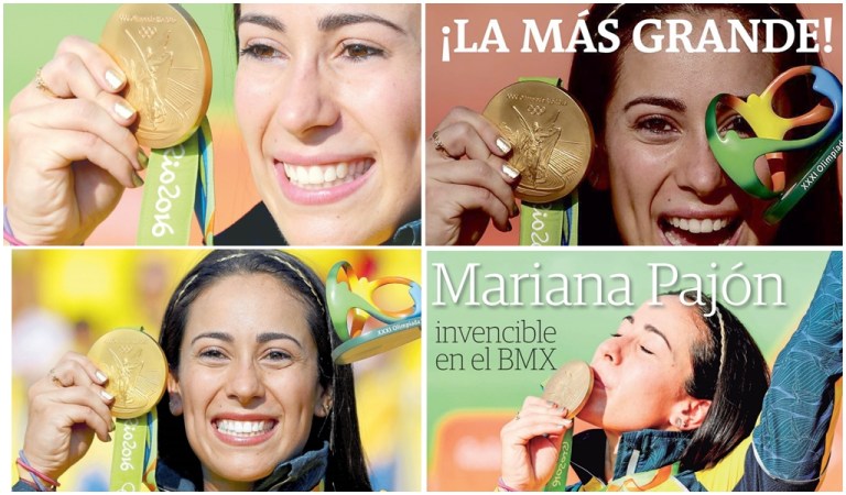 Así registró la prensa nacional la medalla de oro de Mariana Pajón en Río 2016