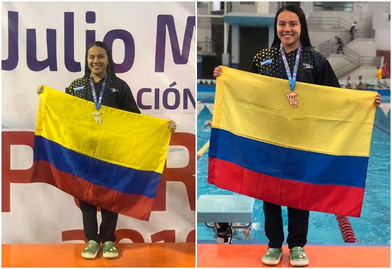 ¡Como pez en el agua! Angie Quiñones ganó cuatro preseas en Copa Pacífico en Perú