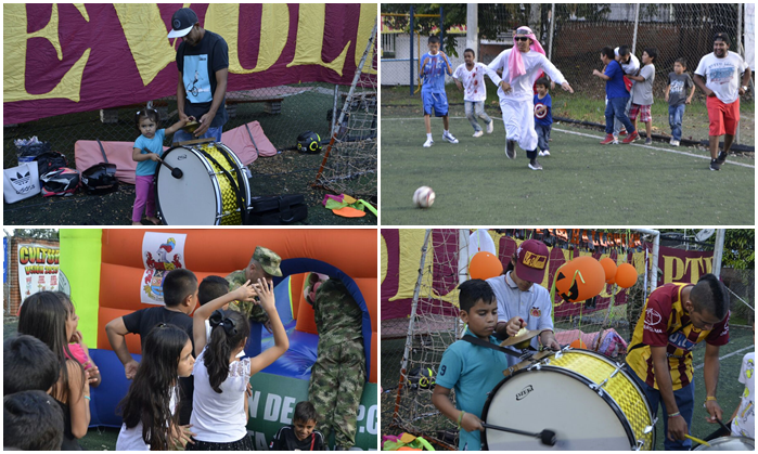 Gestores de Paz le celebraron Día de los Niños a integrantes de la escuela Revolución Fútbol Club