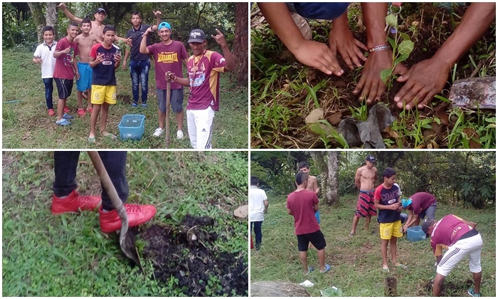 Hinchas del DEPORTES TOLIMA protagonizaron jornada de reforestación en la comuna 11 de Ibagué