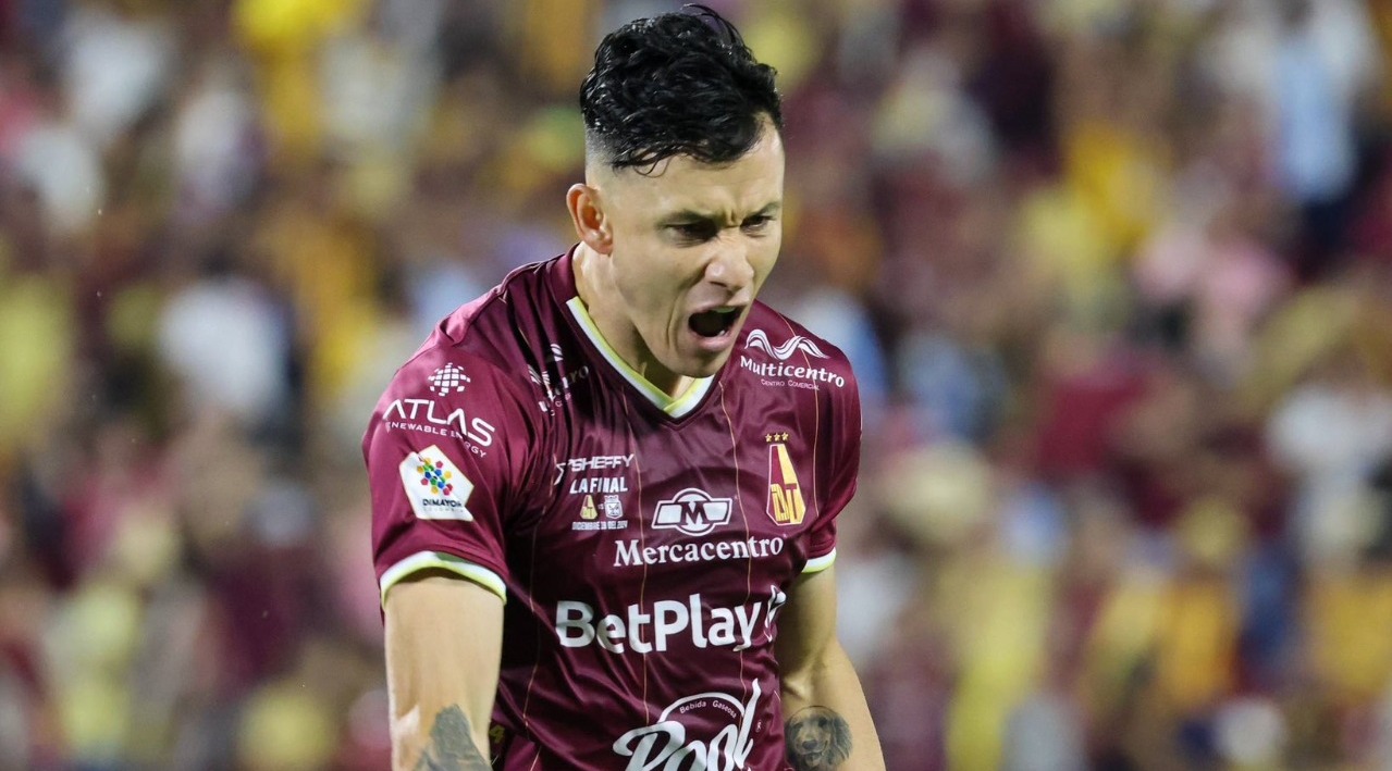 Gustavo Adrián Ramírez celebró por partida doble en la final de la Liga entre DEPORTES TOLIMA y Atlético Nacional: este es el conmovedor motivo