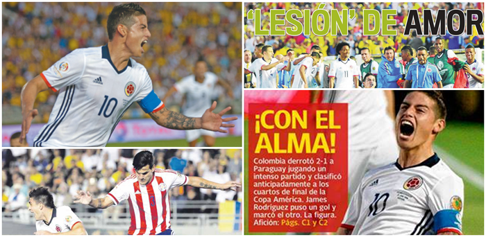 Así registró la prensa nacional el triunfo de la Selección Colombia ante Paraguay, por Copa América