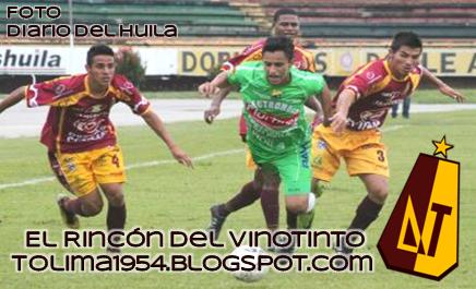 Deportes Tolima no pudo en Neiva: Cayó derrotado 2 -1 ante el Atlético Huila por Copa Postobón