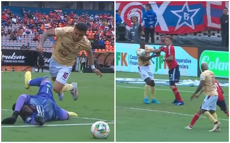 Carlos Ortega, en el ojo del huracán: las dos acciones en las que sus decisiones causaron polémica, en el juego entre DEPORTES TOLIMA y DIM