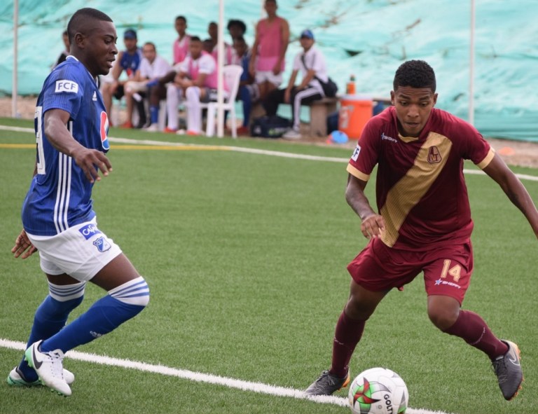 En tablas terminó primer 'sorbo' de la final de la Supercopa Juvenil FCF 2019, entre DEPORTES TOLIMA y Millonarios