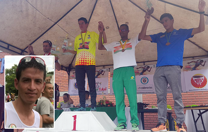 El tolimense Jeisson Suárez Bocanegra, ganador de la Carrera Atlética de Tuluá (Valle)