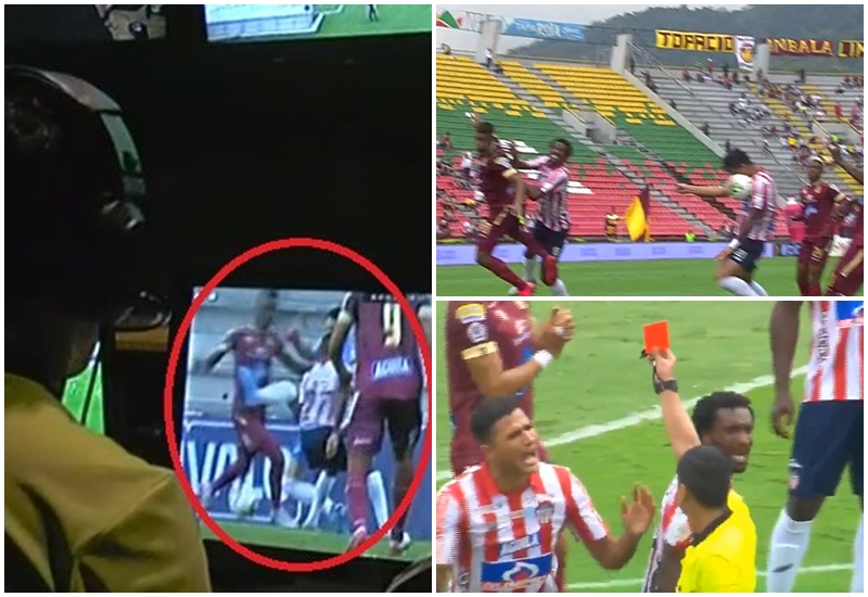 Mario Herrera, ¡Ni con VAR! El metense perjudicó al DEPORTES TOLIMA y al Junior, en un accidentado encuentro