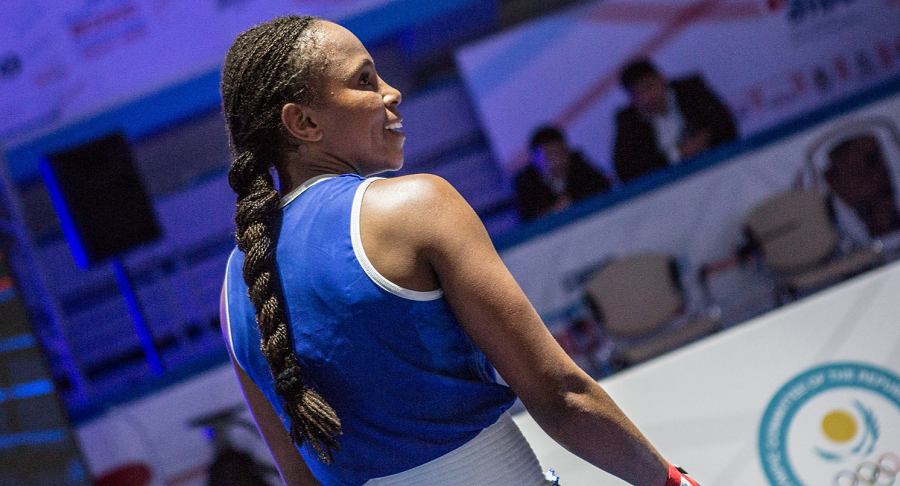Íngrit Valencia se despidió del Campeonato Mundial Femenino de Boxeo de Kazajistán
