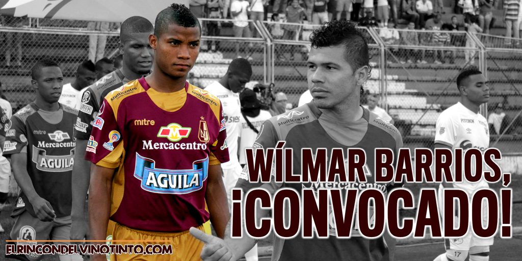 Wílmar Barrios, del DEPORTES TOLIMA, convocado a la Selección Colombia que arranca eliminatoria