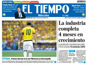 La revista de prensa de la derrota de Colombia ante Argentina por la Eliminatoria rumbo a Rusia