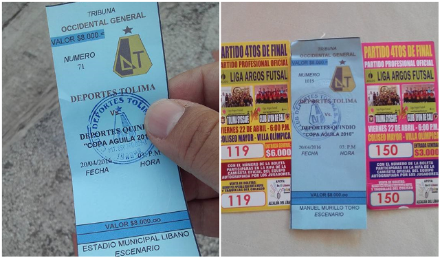 ¿Otra vez DEPORTES TOLIMA? ¡Qué boleta con las boletas!