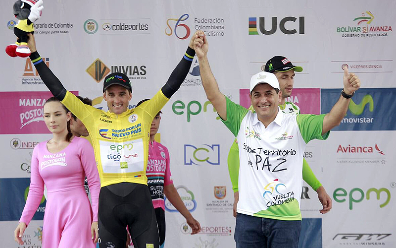 Comenzó con pie derecho el tricampeón: Óscar Sevilla, primer líder de la Vuelta a Colombia 2016