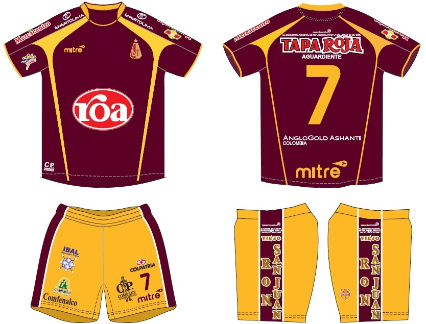 Nueva vestimenta para el Deportes Tolima de cara a la temporada 2010