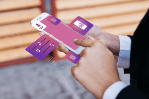 Representación experiencia usuario diseño interfaz teléfono inteligente