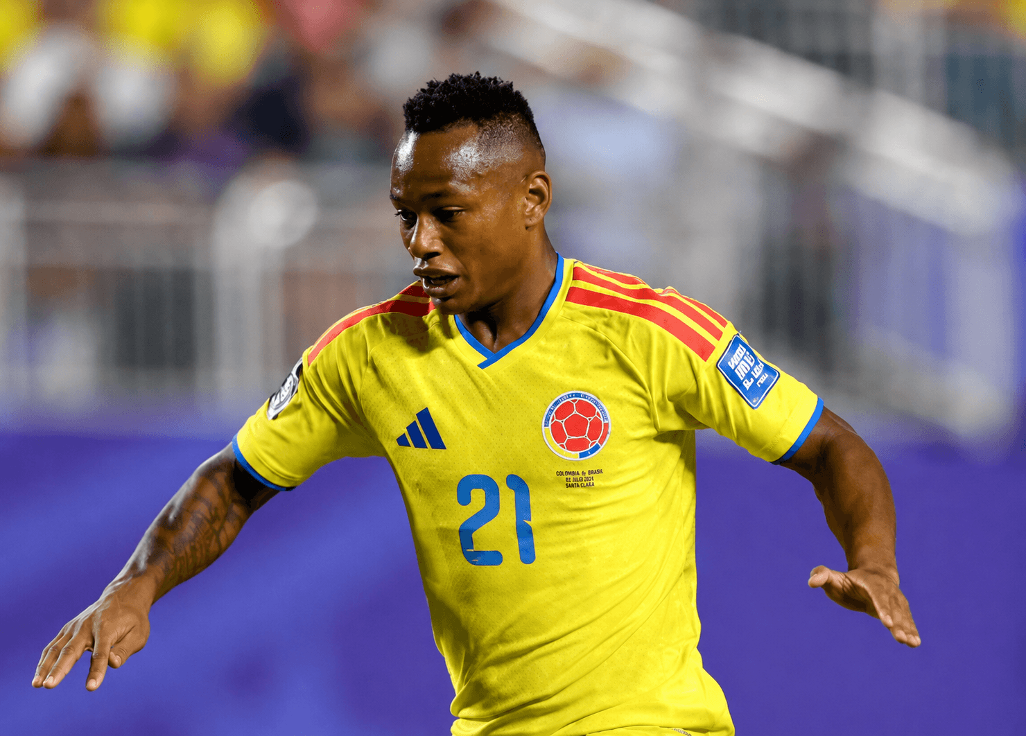 Jaminton Campaz, delantero de la Selección Colombia