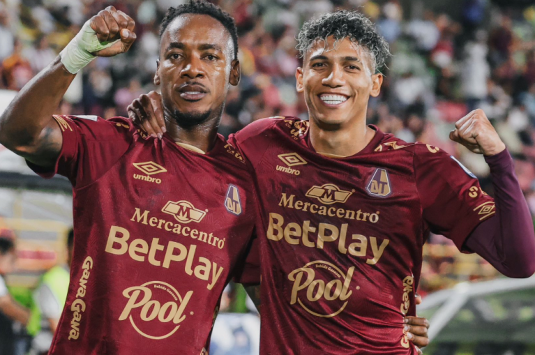 Éver Valencia y Luis Sánchez, jugadores del Deportes Tolima